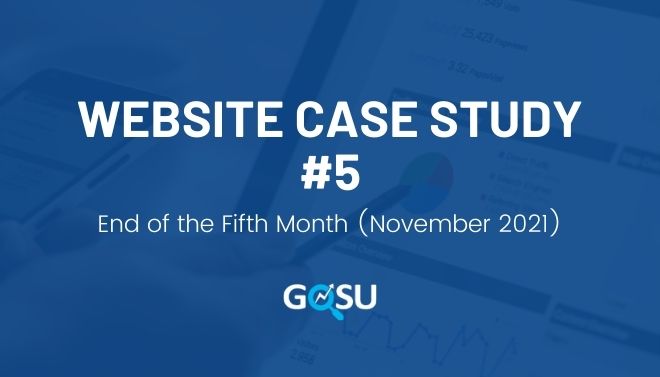 Website Case Study #5 – End of the Fifth Month (November 2021)